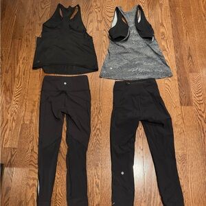 lululemon athletica Black and Gray Activewear Set